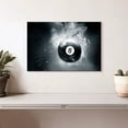 thumbnail image 2 of Elephant Stock Eight Ball Water Drop Wall Art - Horizontal Canvas Wall Art - Living Room Wall Decor - Hobbies And Lifestyle Canvas - Black And White Decor - 12" x 8", 2 of 8
