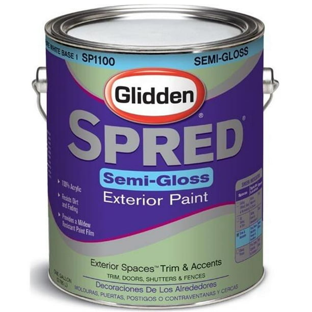 Glidden SP1146XGAL 1 gal Exterior Latex SemiGloss High