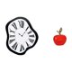 thumbnail image 1 of Reloj De Pared Acrílico Distorsionado, Adorno Creativo Para Tienda, Simulación Artística, Decoración Para El Hogar, Figura De Cerámica, Escultura De Fruta Para Cafetería, Estudio,, 1 of 8