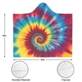 thumbnail image 3 of Wearable Blanket,Colorful Rainbow Tie Dye Spiral Pattern Hooded Wearable Flannel Blanket for Adults & Teens,Winter Poncho Shawl Wrap Cape Cozy Anti-Pill,50"x60", 3 of 5