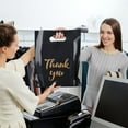 thumbnail image 4 of 50 Pack Retail Plastic Shopping Bags,11.8x7.8In Thank You Merchandise Bags for Business,Portable Gift Bags,for Bakeries,Jewelry Stores,Snack Stores (Black), 4 of 7