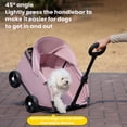 thumbnail image 4 of Dog Stroller, Folding Pet Carrier with Weather Cover for Cats and Dogs, Pet Stroller Wagon, 4 Wheels _ #06 _ B _ Pink, 4 of 9