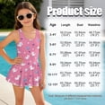 thumbnail image 7 of Xixirimido Cute Unicorn Planets Pink Print Girls One Piece Swimsuits with Skirt Sleeveless Swim Dress Modest Skirted Swimwear with Built-in Shorts UPF 50+ Bathing Suit, 5-6 Years, 7 of 7