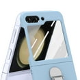 thumbnail image 2 of Allytech Galaxy Z Flip 6 Case with Ring Holder Stand & Screen Protector, Morandi Colored Case Shockproof Bumper Slim Cover for Samsung Galaxy Z Flip 6 - Skyblue, 2 of 10