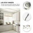 thumbnail image 3 of QUMIIRITY 2Pcs Lid Support Hinge Hydraulic Rod Zinc Alloy Silver for Home Use, 3 of 4