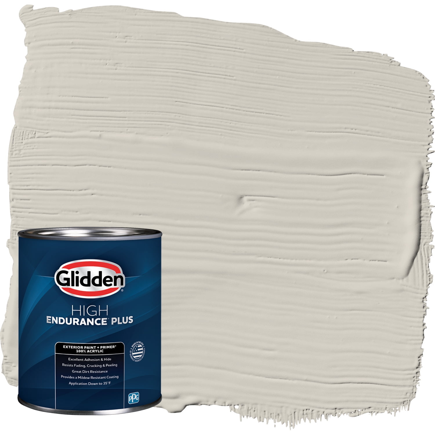 Glidden HEP Exterior Paint + Primer Whiskers, Satin, 1 Quart