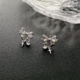 thumbnail image 5 of Bow Earrings for Women 925 Sterling Silver Rhinestone Bow Earrings Cute CZ Bow Knot Stud Earrings Dainty Ribbon Star Dangle Earrings Jewelry Birthday Wedding Prom Gifts for Mom, 5 of 6