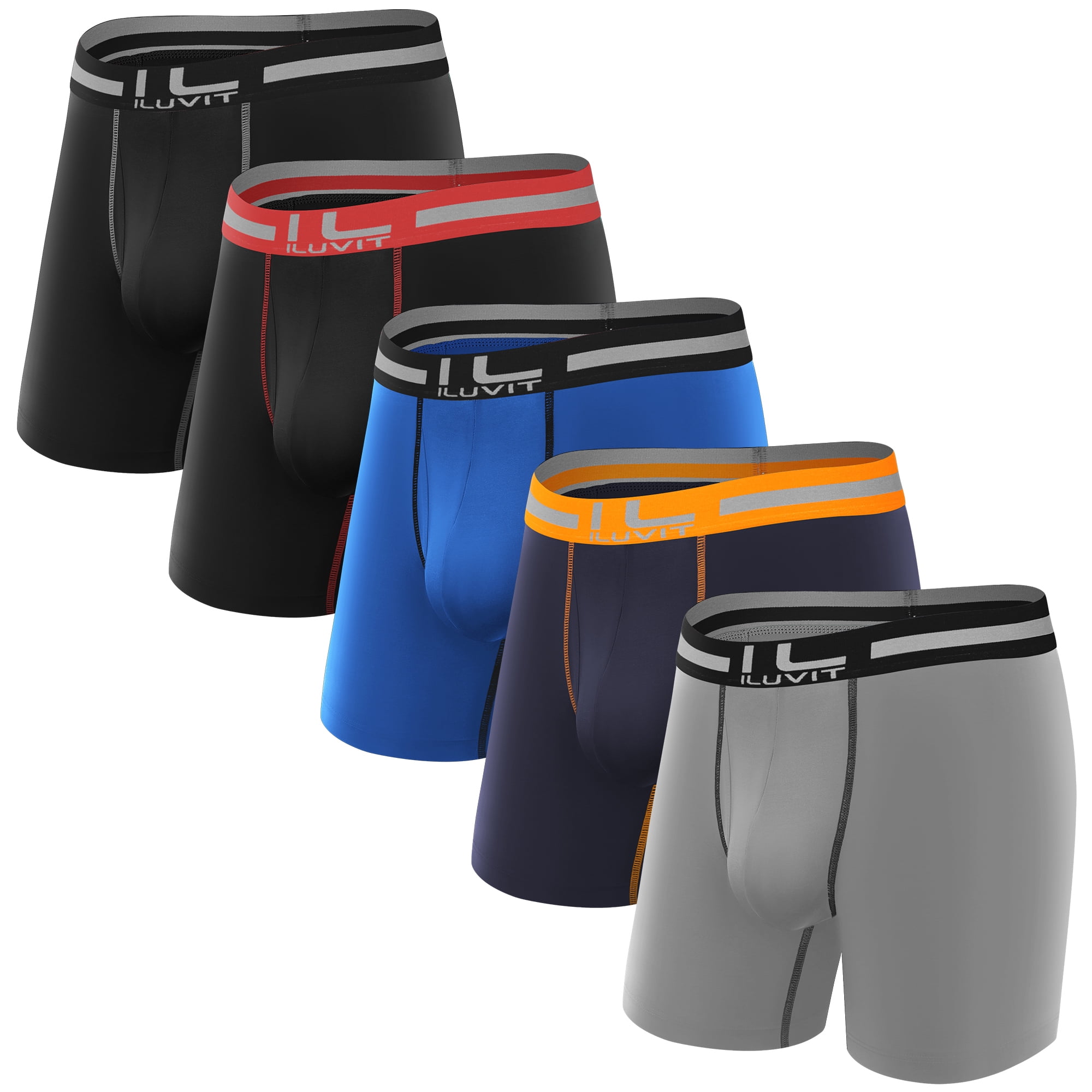 Natural Feelings Men's Quick Dry Sport Boxer Briefs Cool Underwear, 5 ...