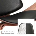 thumbnail image 4 of Lounge Shell Chair Faux Leather Solid Wood Style Kitchen Chair Single Sofa Chair Smile Airplane Chair for Living Room My Lux Decor Round, 4 of 9