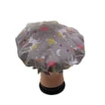 thumbnail image 4 of 1 Pcs Bonnet de Douche Imperméable, Bonnet de Bain Élastique Réutilisable Imprimé Licorne (06 Bonnet Gris Licorne), 4 of 8