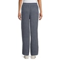thumbnail image 5 of Time and Tru Women's High Rise Wide Leg Full Length Linen Pant, 5 of 5
