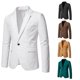 thumbnail image 5 of Chaqueta de gamuza con cuello en V y un solo botón de estilo europeo y americano de moda para hombre, traje de boda para hombre, 5 of 6