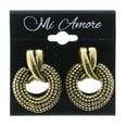 thumbnail image 2 of Mi Amore Clip-On-Earrings Gold-Tone/Black, 2 of 2