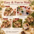 thumbnail image 4 of Clearance! 6Pcs Christmas Wooden Ornaments, Pearl Diamond Art Kit for Adults DIY Hanging Christmas Ornaments with Pearls, Special-Shaped Gems & Jute Twine, Holiday Craft for Tree & Window Decor (#7), 4 of 8