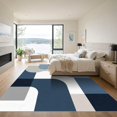 thumbnail image 3 of ODIKA 6'x9' Machine Washable Non-Slip Area Rug, Abstract Navy Blue High Traffic Rug with Pad, Blue, 1058273, 3 of 8