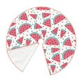 thumbnail image 2 of Daiia Watermelon Drawing Merry Christmas Tree Skirt , Xmas Large Lace-up Tree Skirt, Santa Snowflakes Rustic Home Decorations New Year Party Farmhouse Decor-30", 2 of 7