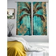 thumbnail image 3 of Coconut Tree Sheer Curtains 72 Inches Long 2 Panels Tropical Plant Light Filtering Semi Sheer Window Curtains Drapes for Bedroom Living Room 52"x72", 3 of 7