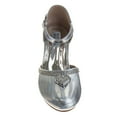 thumbnail image 5 of Badgley Mischka Girls Low Heeled Dress Shoes. (Little Kids Big Kids)Silver Hologarphic, Size: 10, 5 of 6