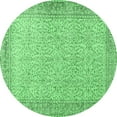 thumbnail image 1 of Ahgly Company Indoor Round Persian Emerald Green Traditional Area Rugs, 6' Round, 1 of 4