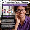 thumbnail image 4 of Gafas inteligentes inalámbricas Bluetooth con traducción MNVOEQ 140+, 4 of 9