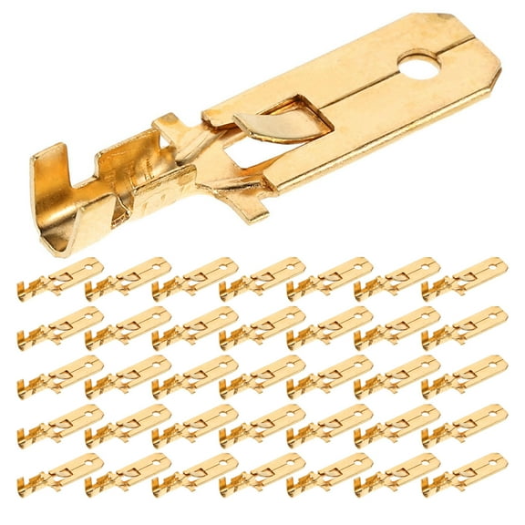 LOLIPPYY 200Pcs Car Audio Copper Wire Crimp Connectors with Insulated Spade Terminals for Reliable Use