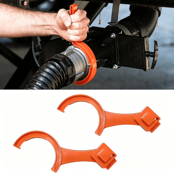 ACDANC 2-In-1 Rv Sewer Hose Support&Wrench,Multi-Purpose Fitting for 3&4" Hose,Rv Accessory Rv Sewer Hose Wrench
