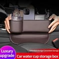 thumbnail image 4 of QHUDLV Upgraded Car Seat Space Storage Box With Cup Car Interior Leak-proof PU Organizer Cup Box Slot Leather Seat, 4 of 9