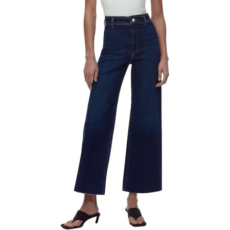 Supgoreou Wide Leg Jeans for Women High Waisted Stretch Casual Work Baggy Denim Pants Trousers 2023
