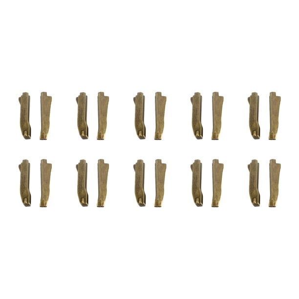 10 Juegos Doble Abrir Cremallera Reparar Cierre Kits, #10 Insertar Pasadores para Chaqueta Abrigo Dos Vías Separación Cremalleras, Bronce Tono