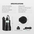 thumbnail image 6 of VIVOSUN Submersible Water Sump Pump, 1/5HP 1380GPH Utility Pump, Thermoplastic Sump Pump with 10ft Cable, 6 of 7