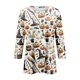 thumbnail image 4 of Camisa de manga larga con temática de Halloween para mujer: blusa informal con estampado de murciélagos y lunas para las festividades de otoño, 4 of 5