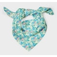 thumbnail image 3 of Bimba Green Colorful Leaves Pure Silk Printed Head Bandanas Summer Neck Wrap Scarf 40 x 40 Inches, 3 of 6
