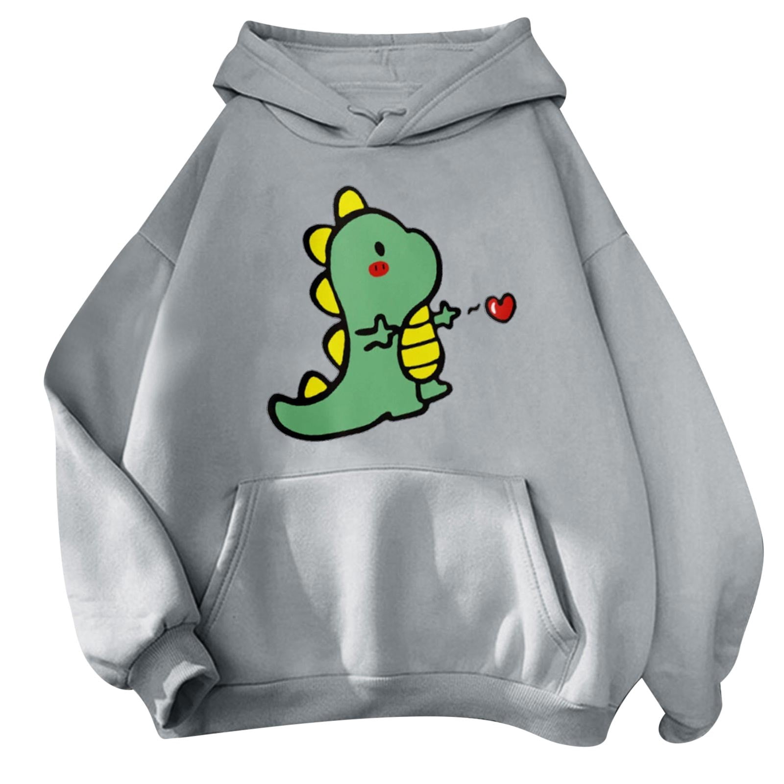 mveomtd Custom Women Cute Kawaii Oversized Hoodie Long Sleeve Hoodies Hop  Women Print Hooded Sweatshirts Winter Jacket Grey - Walmart.com
