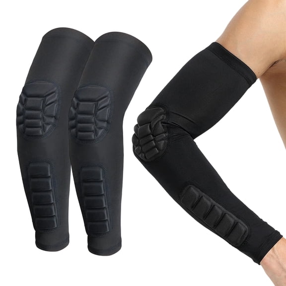 BESTSKY 2Pcs Elbow Compression Sleeve,Double Protection Elbow Pads,Tennis Elbow Brace for Men,M