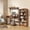 Brown, variant on MIN EN WIN Retro Computer Desk with Storage Shelf and Keyboard Tray, Industrial Style Gaming Desk for Home Office,Black