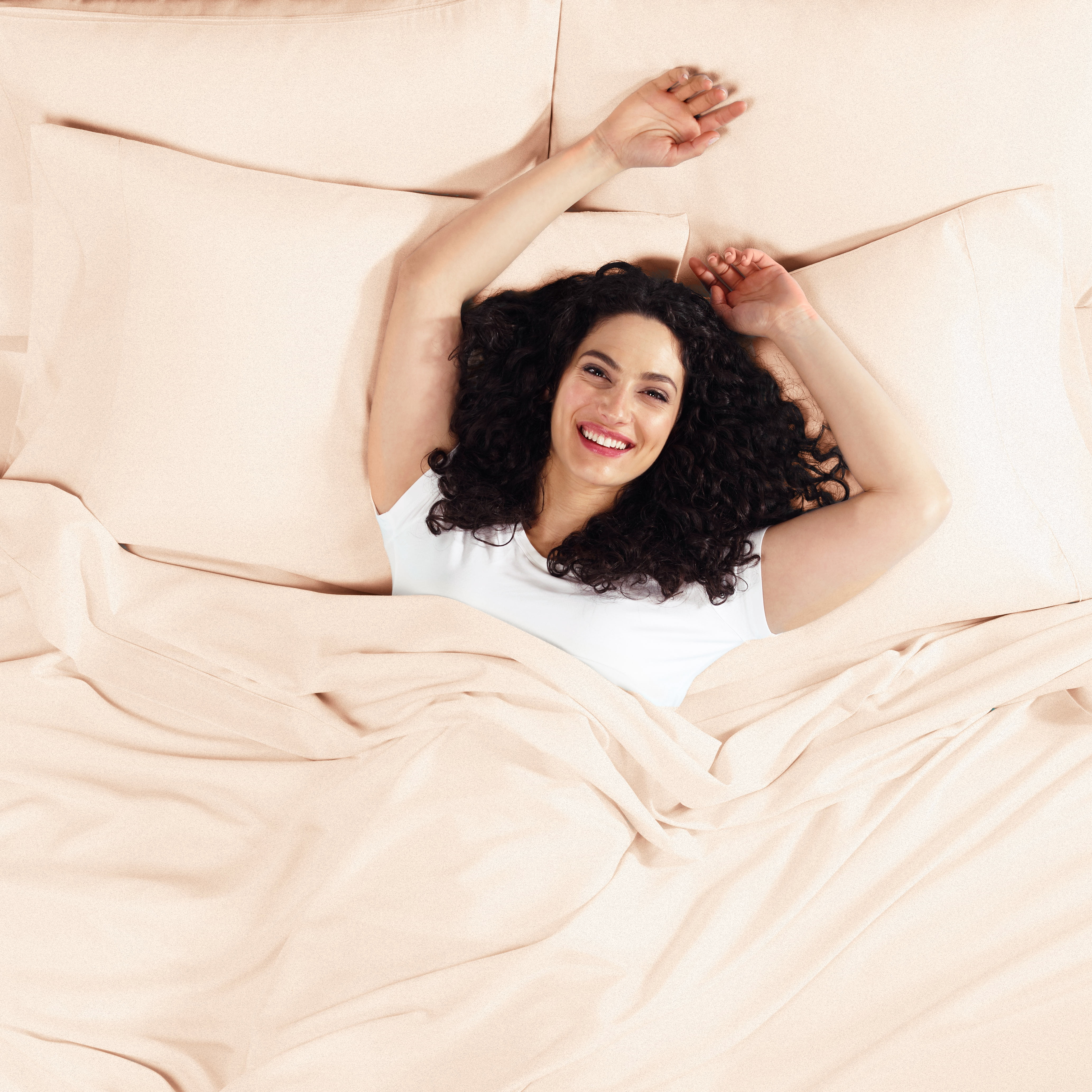 Hearth & Harbor Deep Pocket 5 Piece Solid Bed Sheet Set, 1800 Thread Count Microfiber Sheets, California King, Blush
