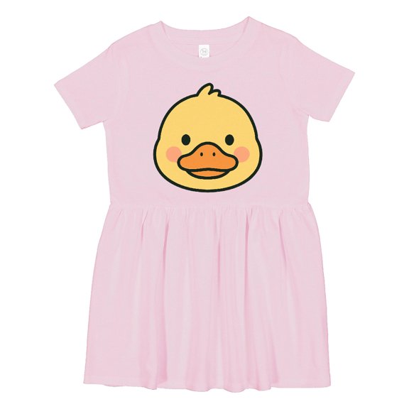 Inktastic Cute Duck Face Girls Toddler Dress