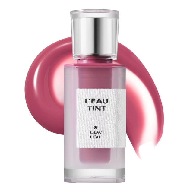 BBIA L’EAU Tint – Labial brillante y luminoso, tinte acuoso, no pegajoso, acabado brillante, duradero, hidratante, ligero, natural, uso diario, vegano, maquillaje de labios coreano (03 LILAC L'EAU)