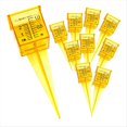 thumbnail image 2 of 20 Piezas Medidor Lluvia Medidor Agua Reutilizable para Jardín Medidor Rociadores Medidor de Lluvia para Césped Amarillo Brillante Herramienta de Medición de Agua para Exteriores,, 2 of 5