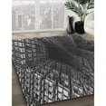 thumbnail image 2 of Ahgly Company Indoor Rectangle Patterned Charcoal Black Area Rugs, 2' x 5', 2 of 6