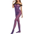 thumbnail image 1 of DPTALR Femmes Justaucorps Bas à Imprimé Léopard Violet Lingerie à Dos Ouvert, 1 of 5