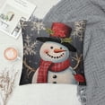 thumbnail image 2 of GOSMITH  Let it Snow Christmas Grey Pillow Covers Xmas Snowman Snowflake Decorative Square Pillow Cases Winter Holiday Home Decor Throw Pillows for Sofa Couch Outdoor, 2 of 5