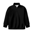 thumbnail image 4 of Uorisanigo Black Girls Half Zip Collar Sweatshirts Casual Essentials Long Sleeve Pullover Jackets Fashion Fall Winter Clothes Quarter Zipper Pullover Shirts Teen Girl Athletic Outerwear, 4 of 7