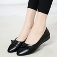 thumbnail image 2 of NOKIO Women's Flats Shoes Ballet Flats Dress Shoes Comfortable PU Leather Slip on Shoes for Women Low Heeled Non Slip Round Toe Bow Tie Breathable Slip On Lazy Shoes, 2 of 7