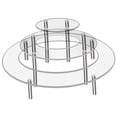 thumbnail image 4 of Raindrops  3 Pcs Dessert Holder Shelf Semicircle Cake Display Stand Party, 4 of 8