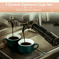 thumbnail image 5 of Unique Bargains 3 Ounce Espresso Cups Set of 4 Stackable Demitasse Mugs Includes Display Stand Cups Saucers and Spoons for Machines & Home Use Red Green Gold Tone, 5 of 7