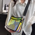 thumbnail image 3 of Bolso de hombro para mujer FLhrweasw Moda láser Transparente Hobo negro regalo de cumpleaños, 3 of 9