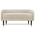 thumbnail image 2 of Bouclair Oatmeal Fabric and Metal Bench, 2 of 3