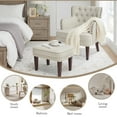 thumbnail image 5 of L'AGRATY Accent Chair with Ottoman, Tufted Armchair and Ottoman for Bedroom Living Room, Beige, 5 of 6