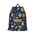 thumbnail image 3 of Balery Colorful Space Vintage Canvas Backpack for Men and Women - Large Capacity, Durable Travel Laptop Bag for School, Work, Hiking, and Outdoor Activities, 3 of 7